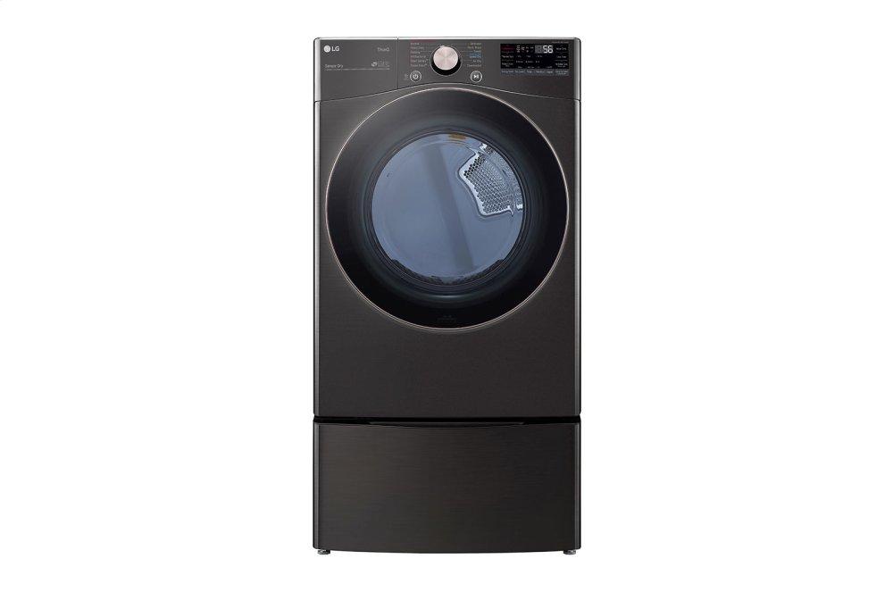 LG DLEX4000B 7.4 cu. ft. Ultra Large Capacity Smart wi-fi Enabled Front Load Electric Dryer with TurboSteam(TM) and Built-In Intelligence