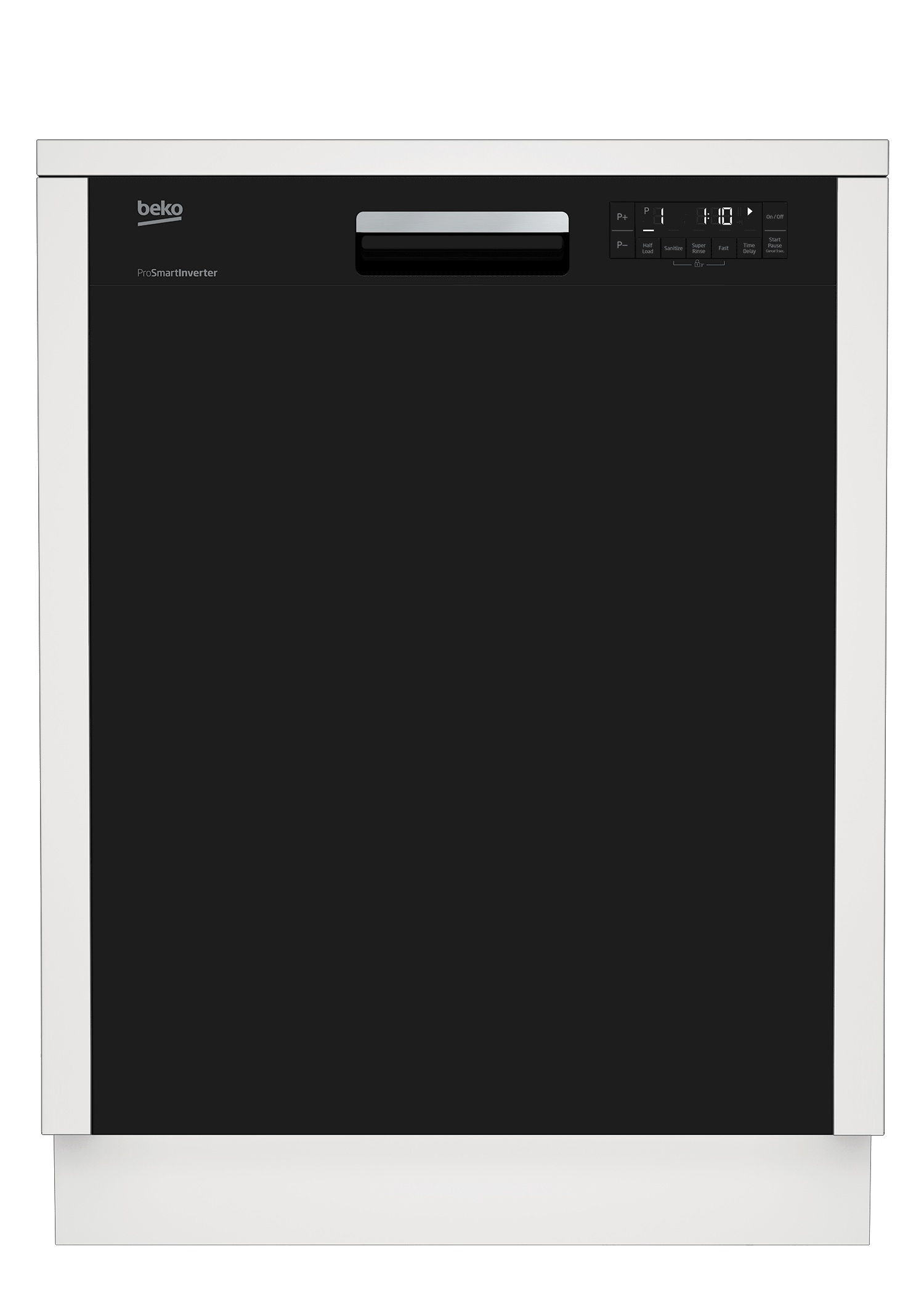 BEKO DUT25401B Tall Tub Black Dishwasher, 14 place settings, 48 dBa, Front Control