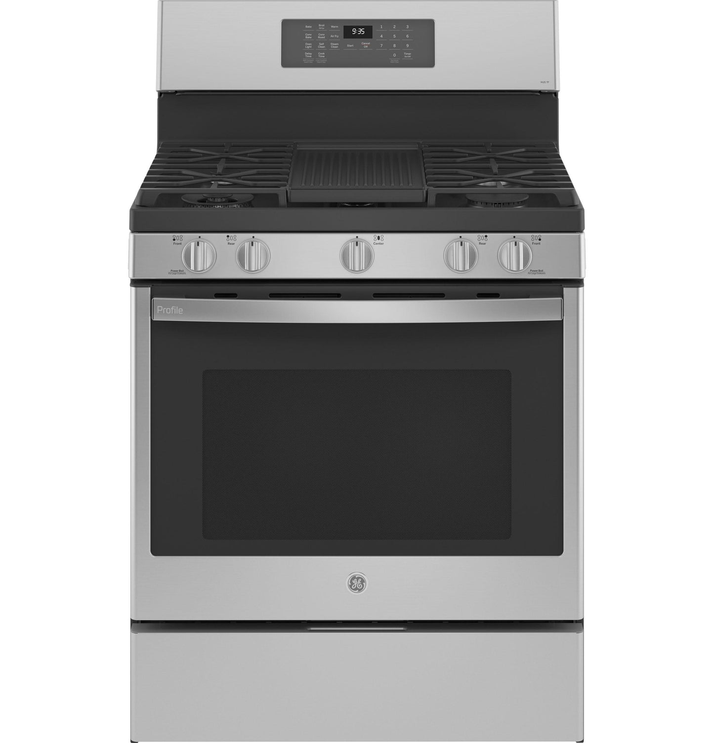 GE APPLIANCES PGB935YPFS GE Profile(TM) Smart 30" Free-Standing Self Clean Gas Fingerprint Resistant Range with No Preheat Air Fry