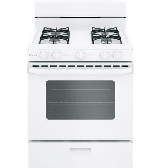 HOTPOINT RGBS200DMWW Hotpoint(R) 30" Free-Standing Gas Range with Cordless Battery Ignition