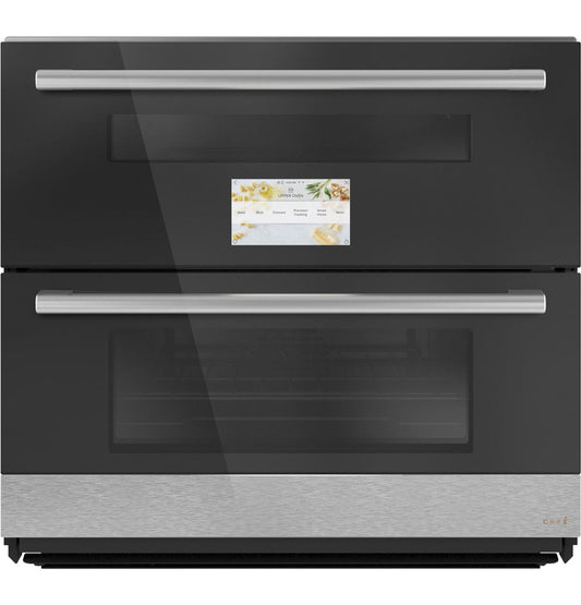 CAFE CTS92DM2NS5 Cafe(TM) 30" Duo Smart Single Wall Oven in Platinum Glass