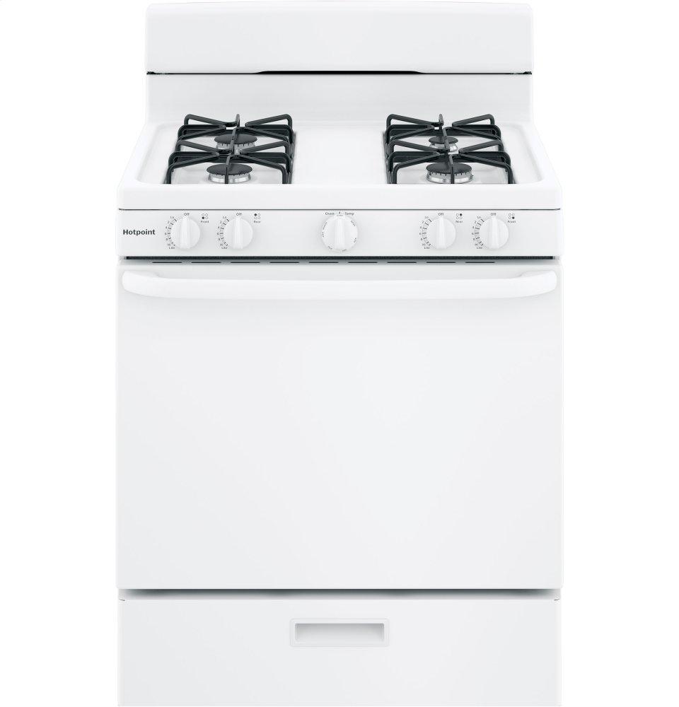 HOTPOINT RGBS300DMWW Hotpoint(R) 30" Free-Standing Gas Range