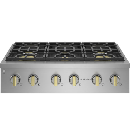 MONOGRAM ZGU366NTSS Monogram 36" Professional Gas Rangetop with 6 Burners (Natural Gas)