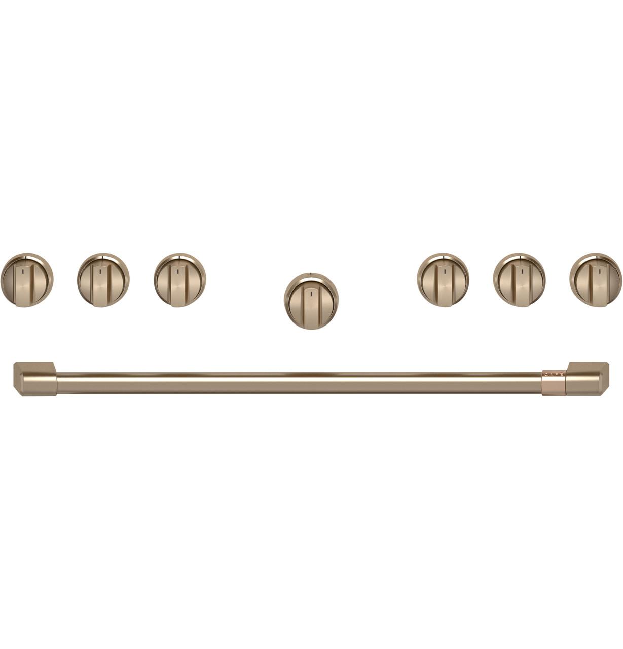 CAFE CXPR6HKPTBZ Cafe(TM) 36" Brushed Bronze Handle & Knob Set for Pro Range and Rangetop