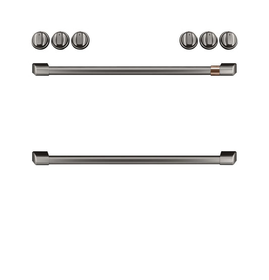 CAFE CXFCGHKPMBT Cafe(TM) Front Control Gas Knobs and Handles - Brushed Black