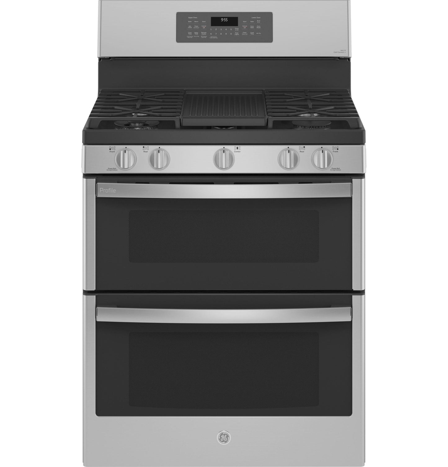 GE APPLIANCES PGB965YPFS GE Profile(TM) 30" Free-Standing Gas Double Oven Convection Fingerprint Resistant Range with No Preheat Air Fry