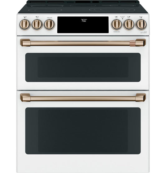 CAFE CES750P4MW2 Cafe(TM) 30" Smart Slide-In, Front-Control, Radiant and Convection Double-Oven Range