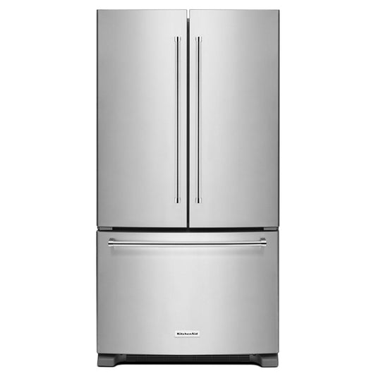 KITCHENAID KRFC300ESS 20 cu. ft. 36-Inch Width Counter-Depth French Door Refrigerator with Interior Dispense - Stainless Steel