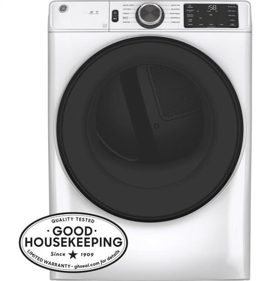 GE APPLIANCES GFD55GSSNWW GE(R) 7.8 cu. ft. Capacity Smart Front Load Gas Dryer with Sanitize Cycle