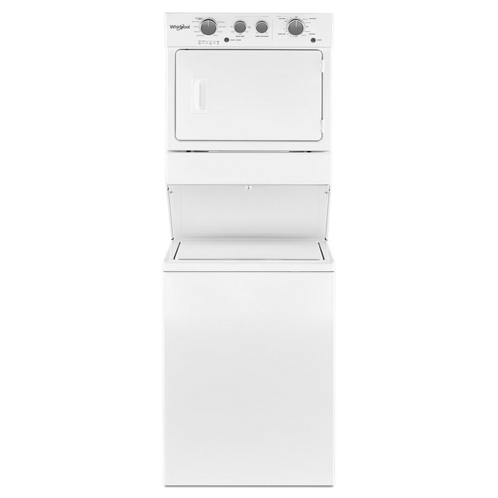 WHIRLPOOL WGT4027HW 3.5 cu.ft Gas Stacked Laundry Center 9 Wash cycles and AutoDry(TM)