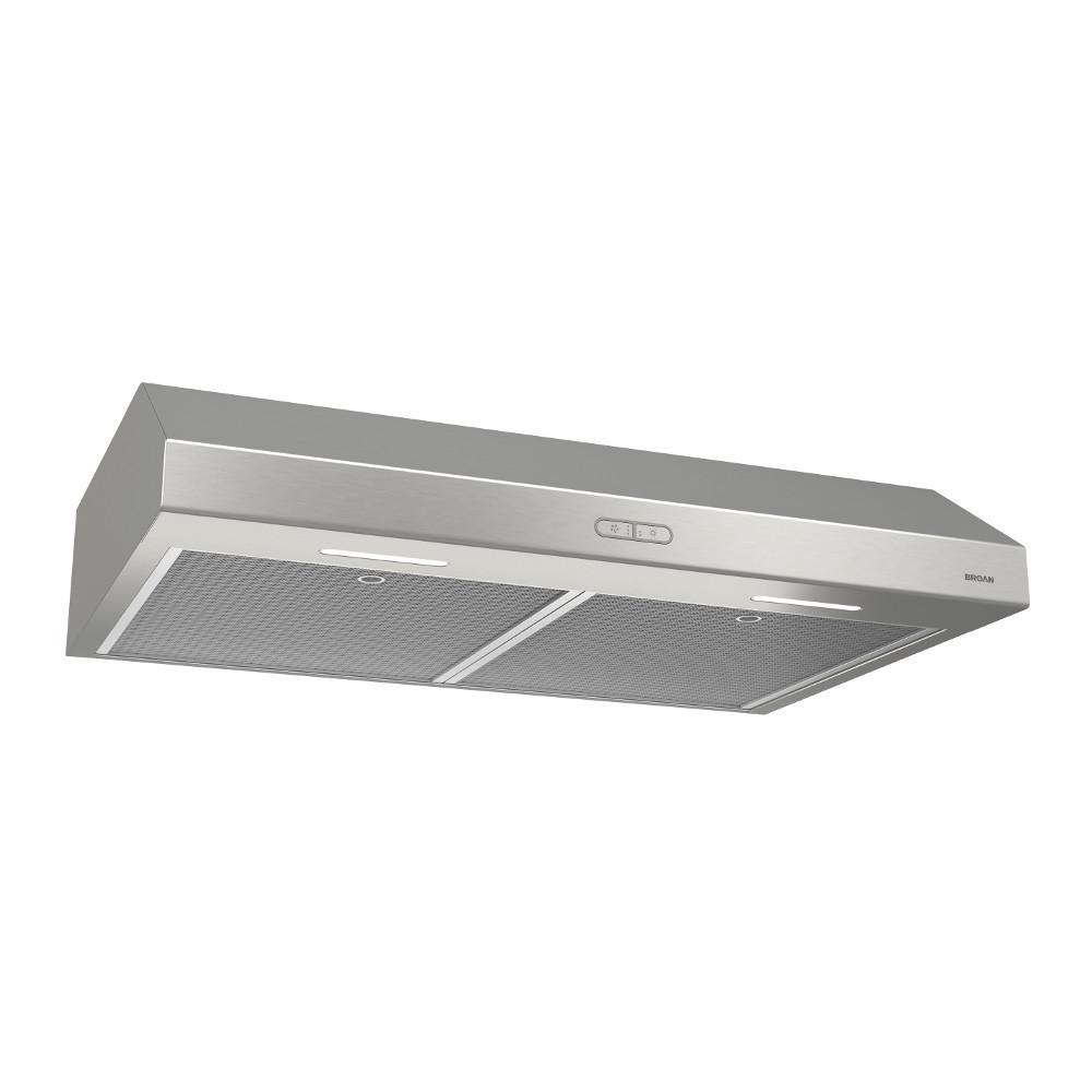 BROAN BCDF142SS Broan(R) Glacier 42-Inch Convertible Under-Cabinet Range Hood, 375 Max Blower CFM, Stainless Steel