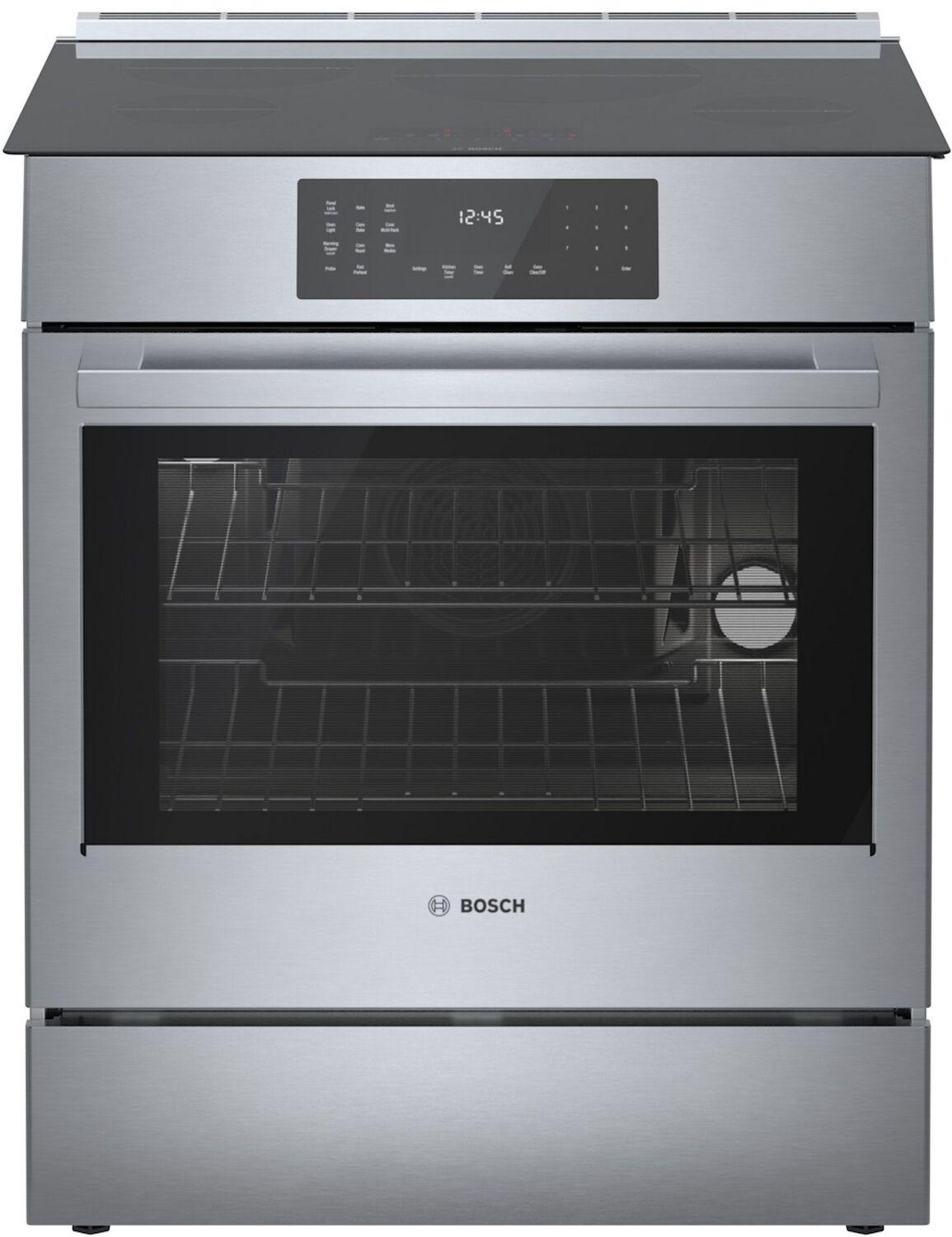 BOSCH HII8057U 800 Series Induction Slide-in Range 30" Stainless Steel