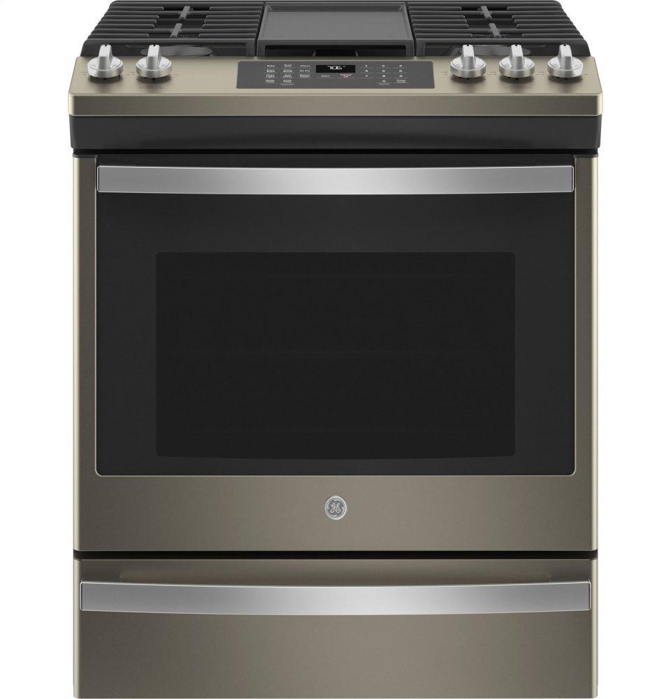 GE APPLIANCES JGS760EPES GE(R) 30" Slide-In Front-Control Convection Gas Range with No Preheat Air Fry