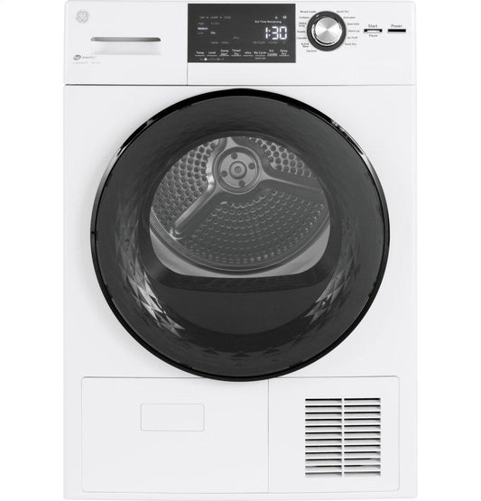 GE APPLIANCES GFT14ESSMWW GE(R) 24" 4.1 Cu.Ft. Front Load Ventless Condenser Electric Dryer with Stainless Steel Basket