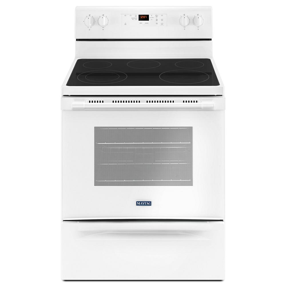 MAYTAG MER6600FW 30-Inch Wide Electric Range With Shatter-Resistant Cooktop - 5.3 Cu. Ft.