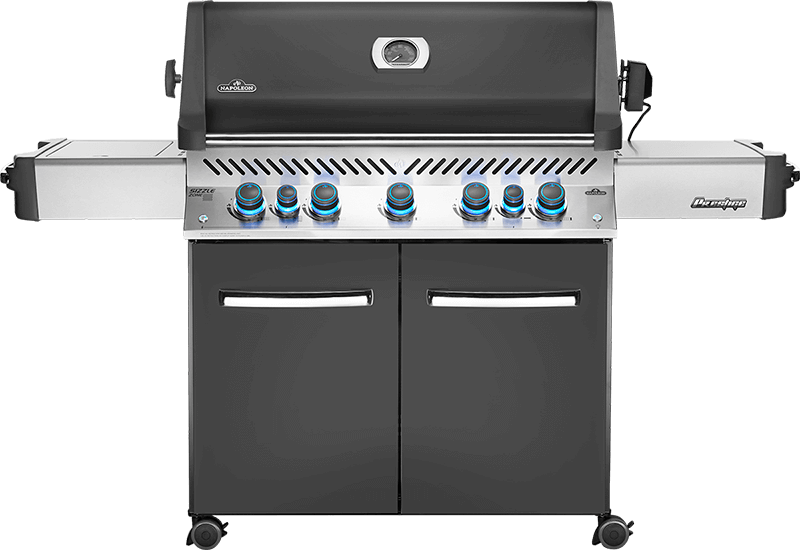 NAPOLEON BBQ P665RSIBPCH Prestige 665 RSIB Infrared Side & Rear Burners , Grey , Propane