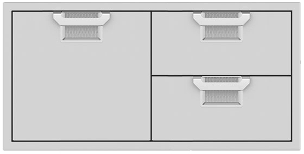 HESTAN AESDR42 Double Drawer and Storage Door Combination, 42"