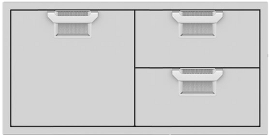 HESTAN AESDR42 Double Drawer and Storage Door Combination, 42"