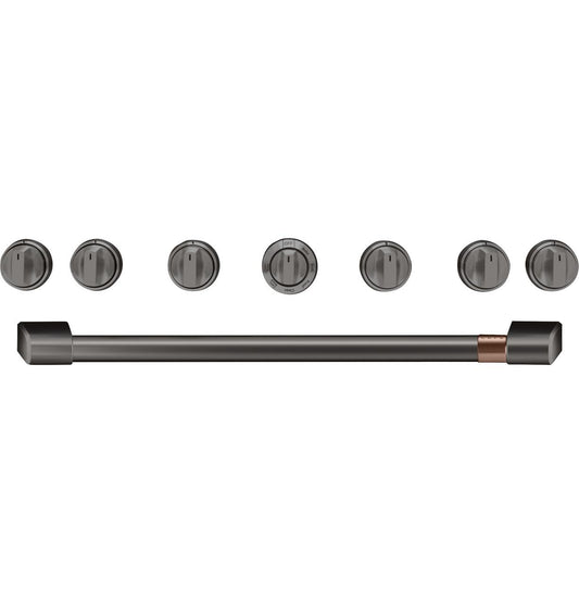 CAFE CXPR6HKPMBT Cafe(TM) 36" Brushed Black Handle & Knob Set for Pro Range and Rangetop
