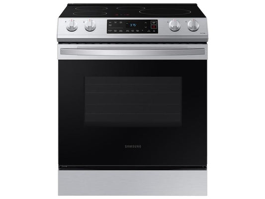SAMSUNG NE63B8211SS 6.3 cu. ft. Smart Instant Heat Induction Slide-in Range in Stainless Steel