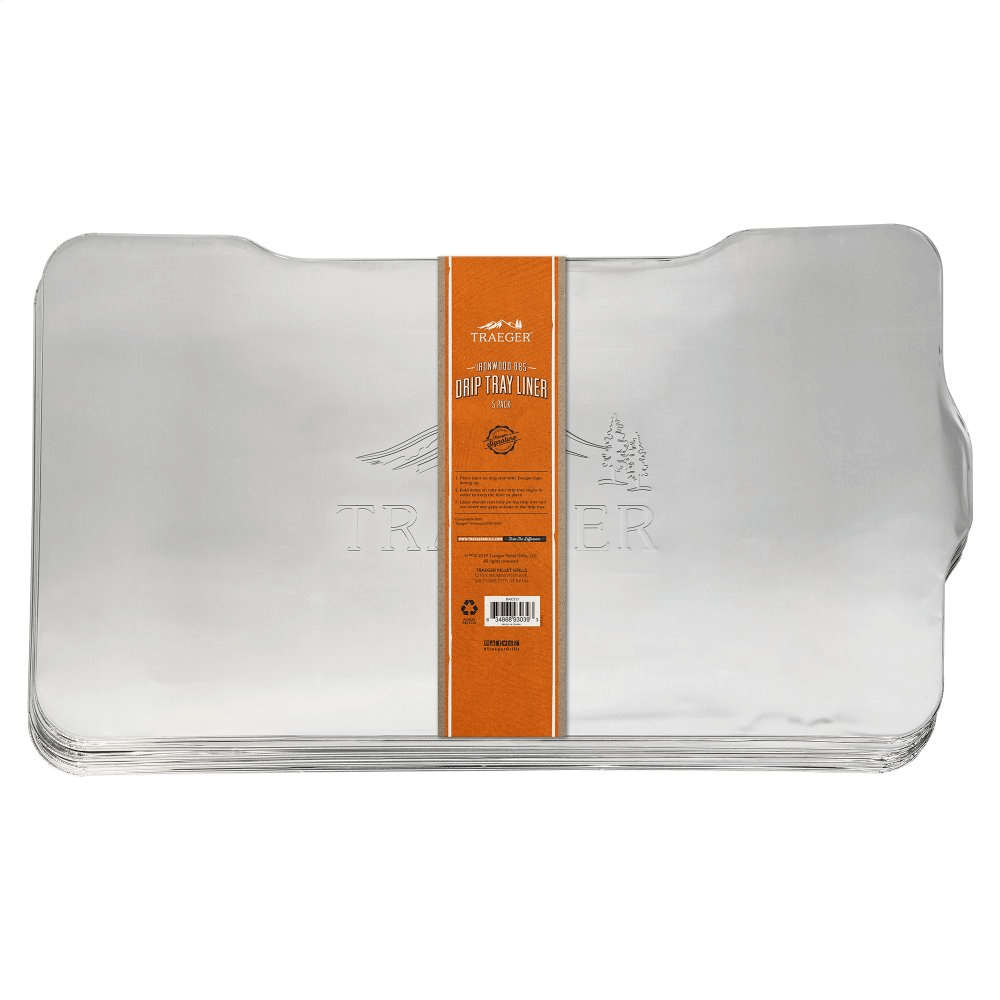 TRAEGER GRILLS BAC521 Traeger Drip Tray Liners - 5 Pack - Ironwood 885 Grill