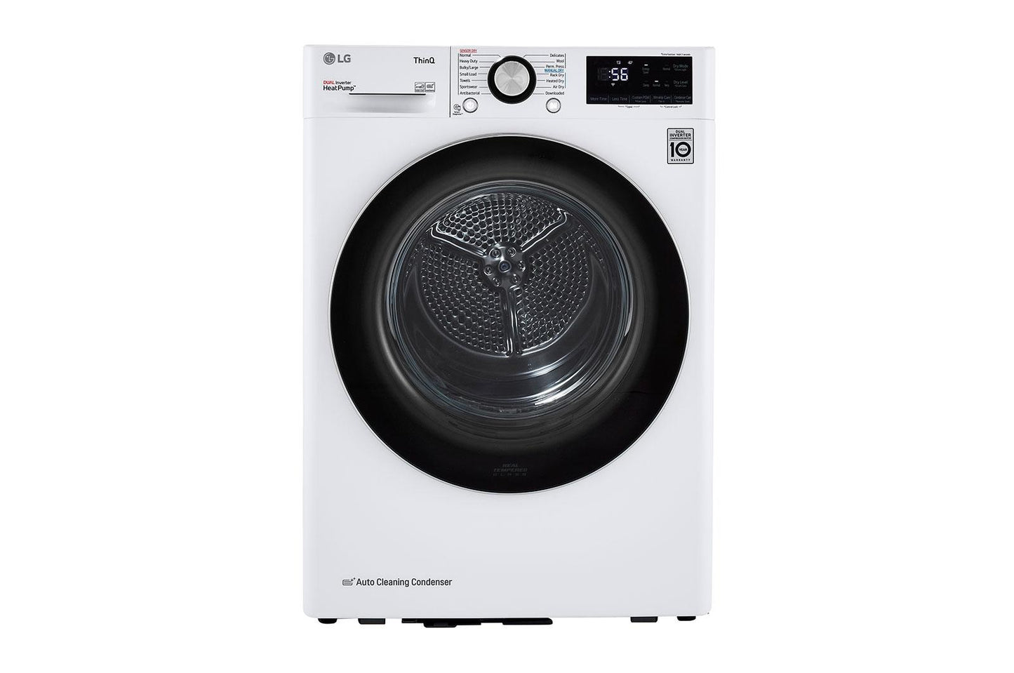 LG DLHC1455W 4.2 cu.ft. Smart wi-fi Enabled Compact Front Load Dryer with Dual Inverter HeatPump(TM) Technology