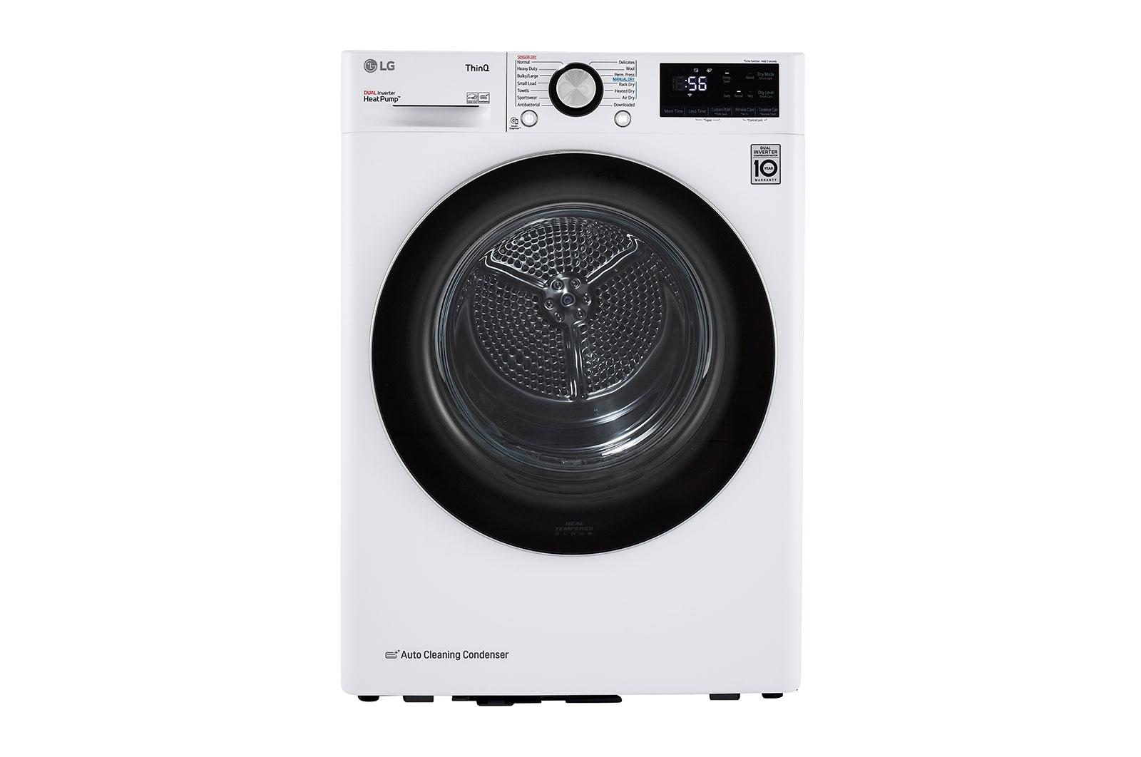 LG DLHC1455W 4.2 cu.ft. Smart wi-fi Enabled Compact Front Load Dryer with Dual Inverter HeatPump(TM) Technology
