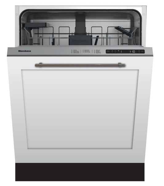 BLOMBERG APPLIANCES DWT51600FBI 24in Dishwasher Overlay 48dBA top control 6 cycle, beam on floor