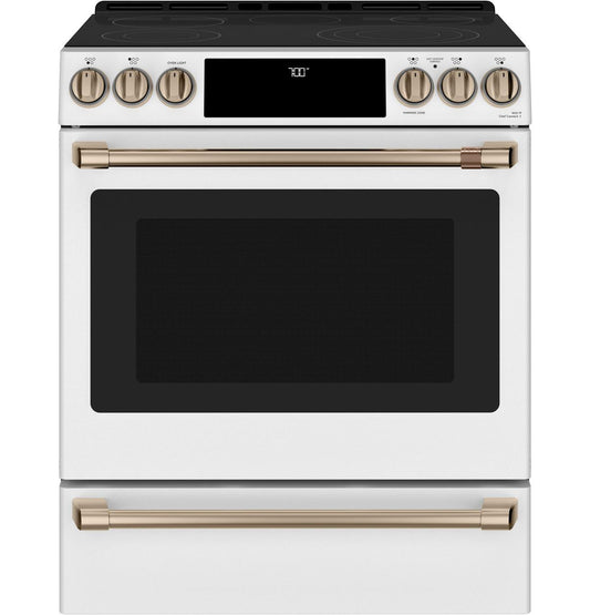 CAFE CES700P4MW2 Cafe(TM) 30" Smart Slide-In, Front-Control, Radiant and Convection Range