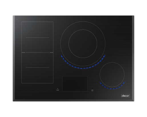 DACOR DTI30M977BB 30 Inch Induction Cooktop, LCD, Frameless Contemporary Style / Black Glass