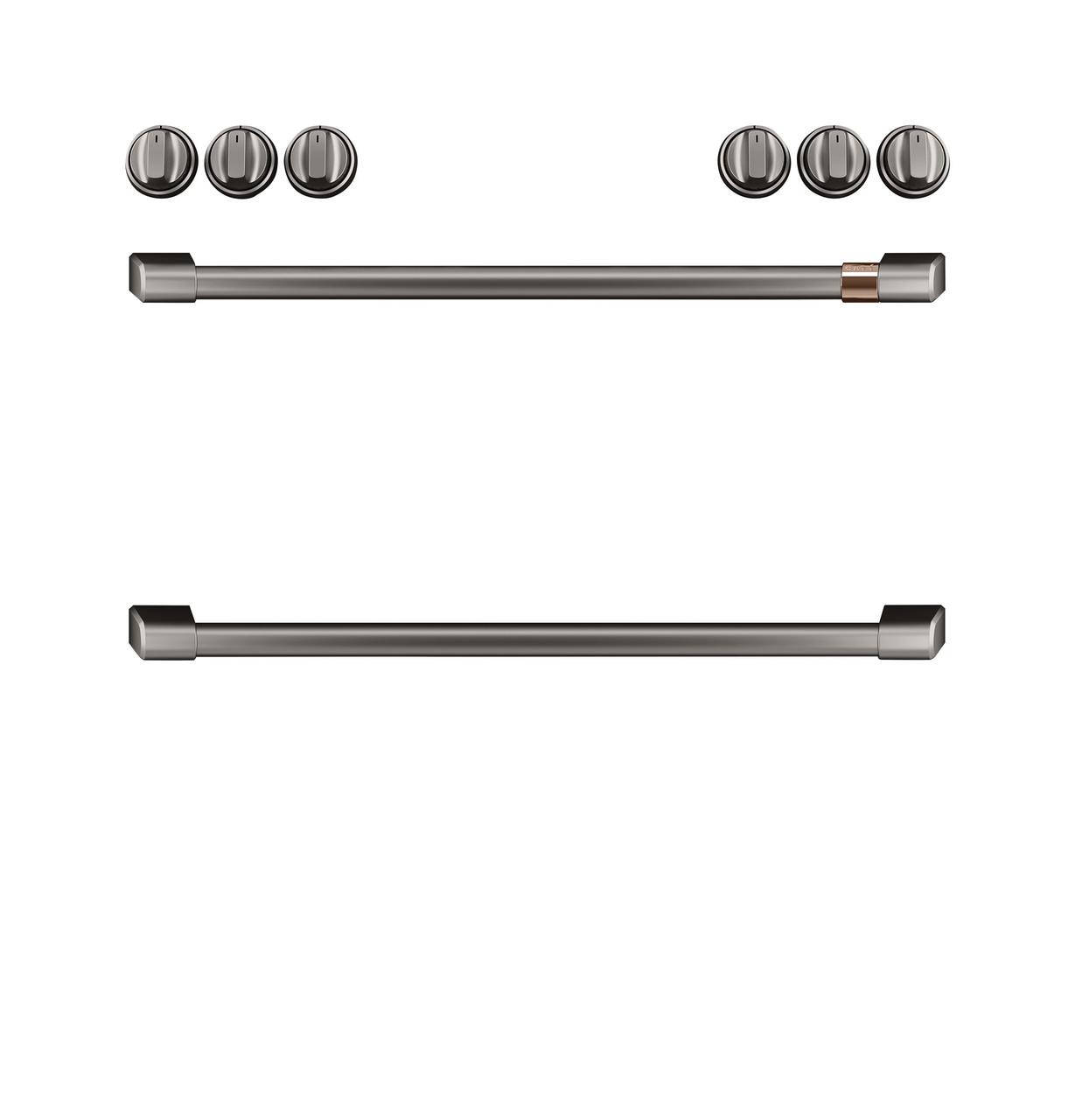 CAFE CXFCGHKPMBT Cafe(TM) Front Control Gas Knobs and Handles - Brushed Black