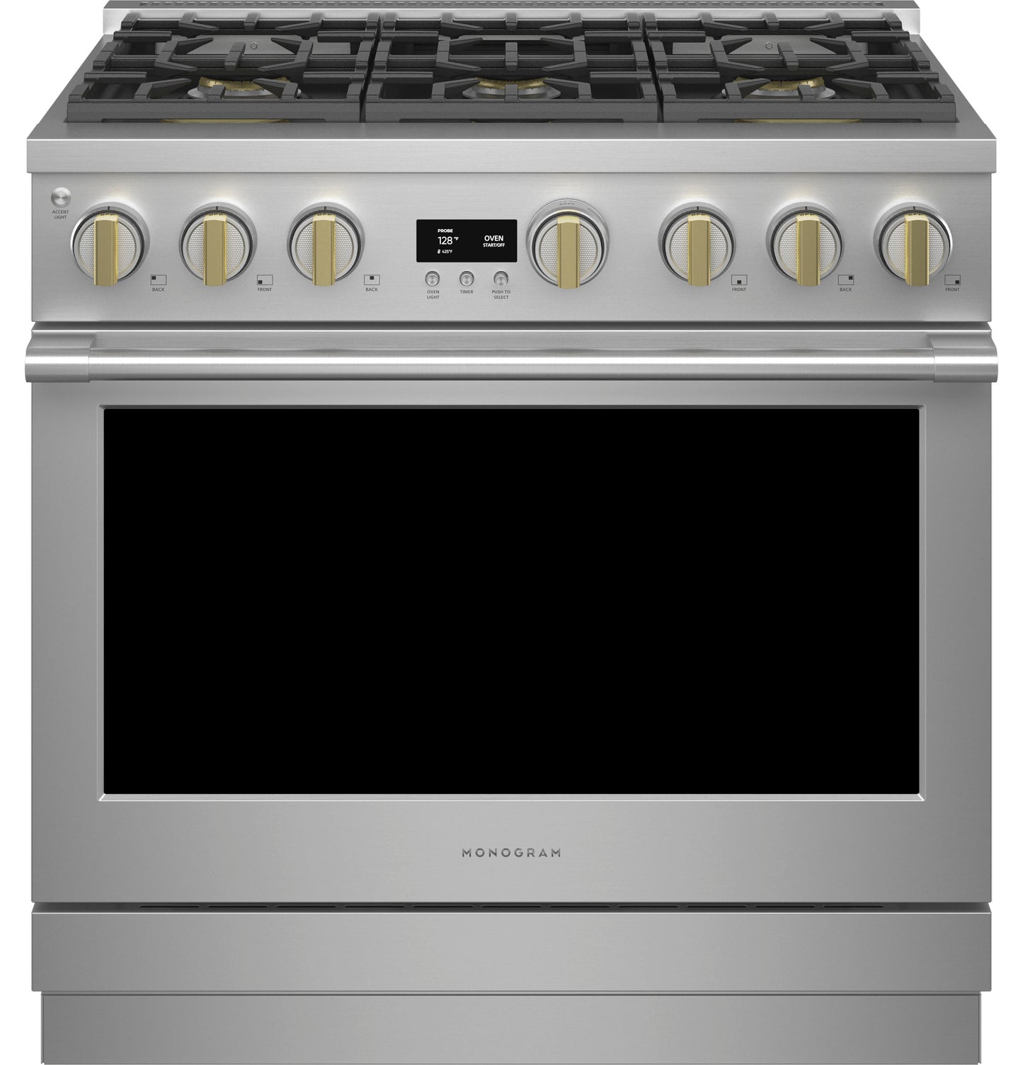 MONOGRAM ZDP366NTSS Monogram 36" Dual-Fuel Professional Range with 6 Burners (Natural Gas)