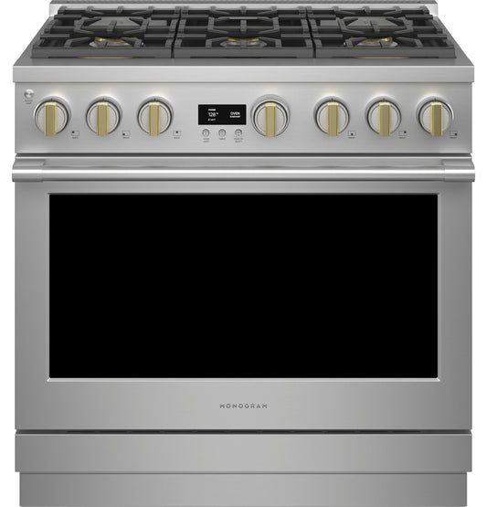 MONOGRAM ZDP366NTSS Monogram 36" Dual-Fuel Professional Range with 6 Burners (Natural Gas)