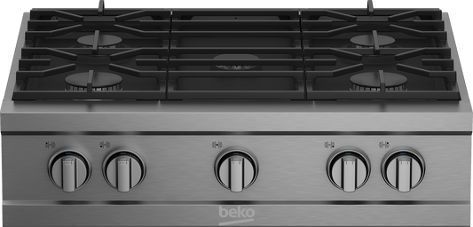 BEKO PRGRT30500SS 30" Stainless Steel Pro-Style Built-in Gas Range Top
