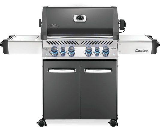 NAPOLEON BBQ P500RSIBPCH3 Prestige 500 RSIB with Infrared Side and Rear Burners , Grey , Propane