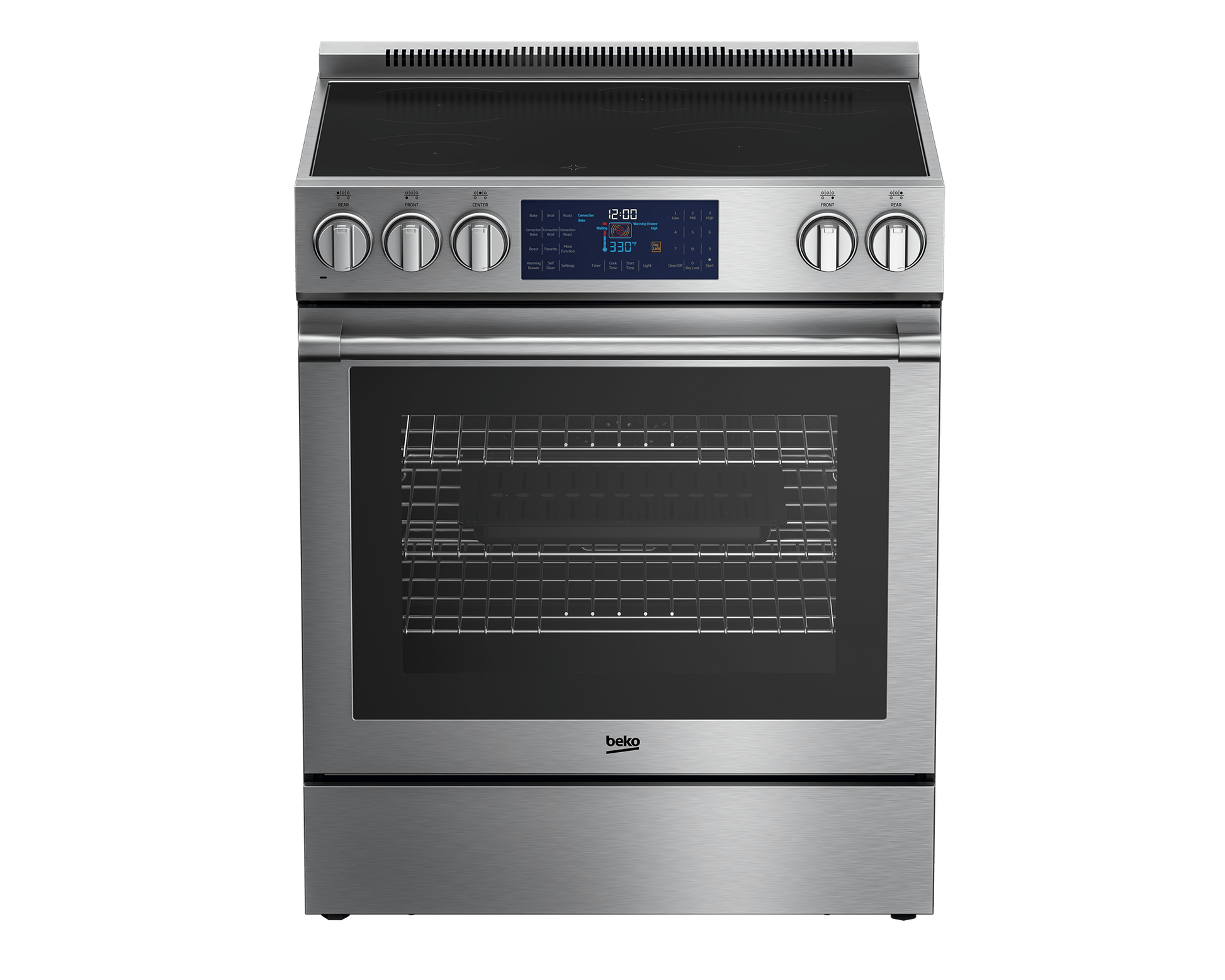 BEKO SLER30532SS 30" Stainless Steel Slide-In Electric Range