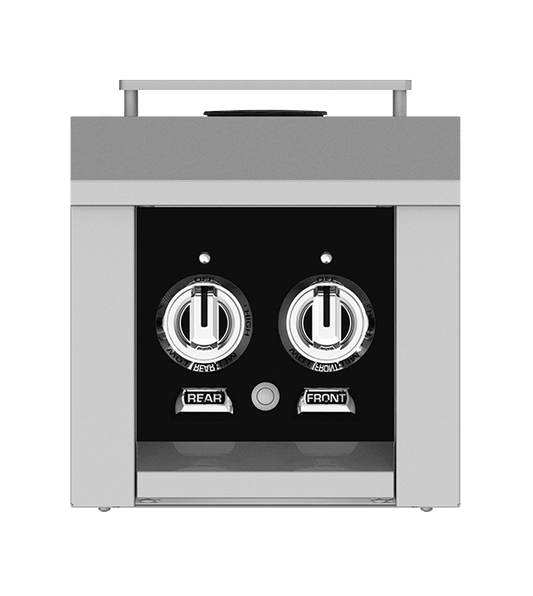 HESTAN AGB2CPBK Hestan Panel, Control, Side Burner, Double, Black/stealth