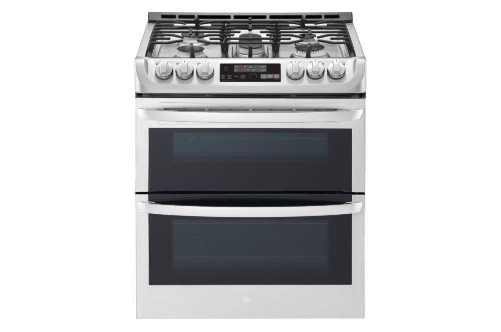 LG LTG4715ST 6.9 cu. ft. Smart wi-fi Enabled Gas Double Oven Slide-In Range with ProBake Convection(R) and EasyClean(R)
