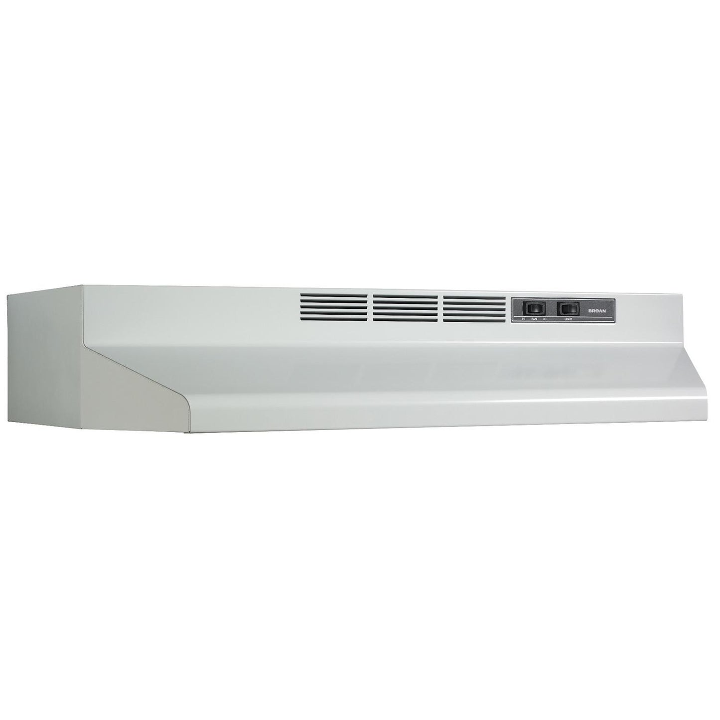 BROAN F402401 Broan(R) 24-Inch Convertible Under-Cabinet Range Hood, 230 Max Blower CFM, White