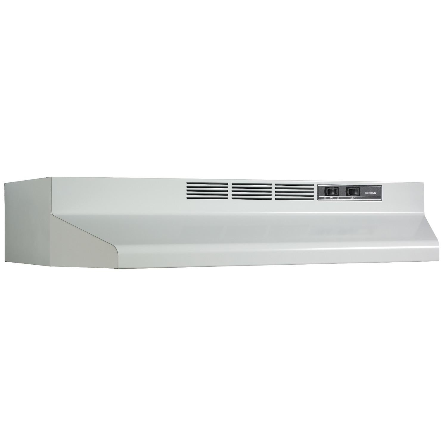 BROAN F402401 Broan(R) 24-Inch Convertible Under-Cabinet Range Hood, 230 Max Blower CFM, White