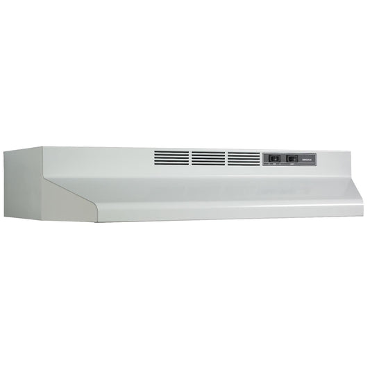BROAN F402401 Broan(R) 24-Inch Convertible Under-Cabinet Range Hood, 230 Max Blower CFM, White