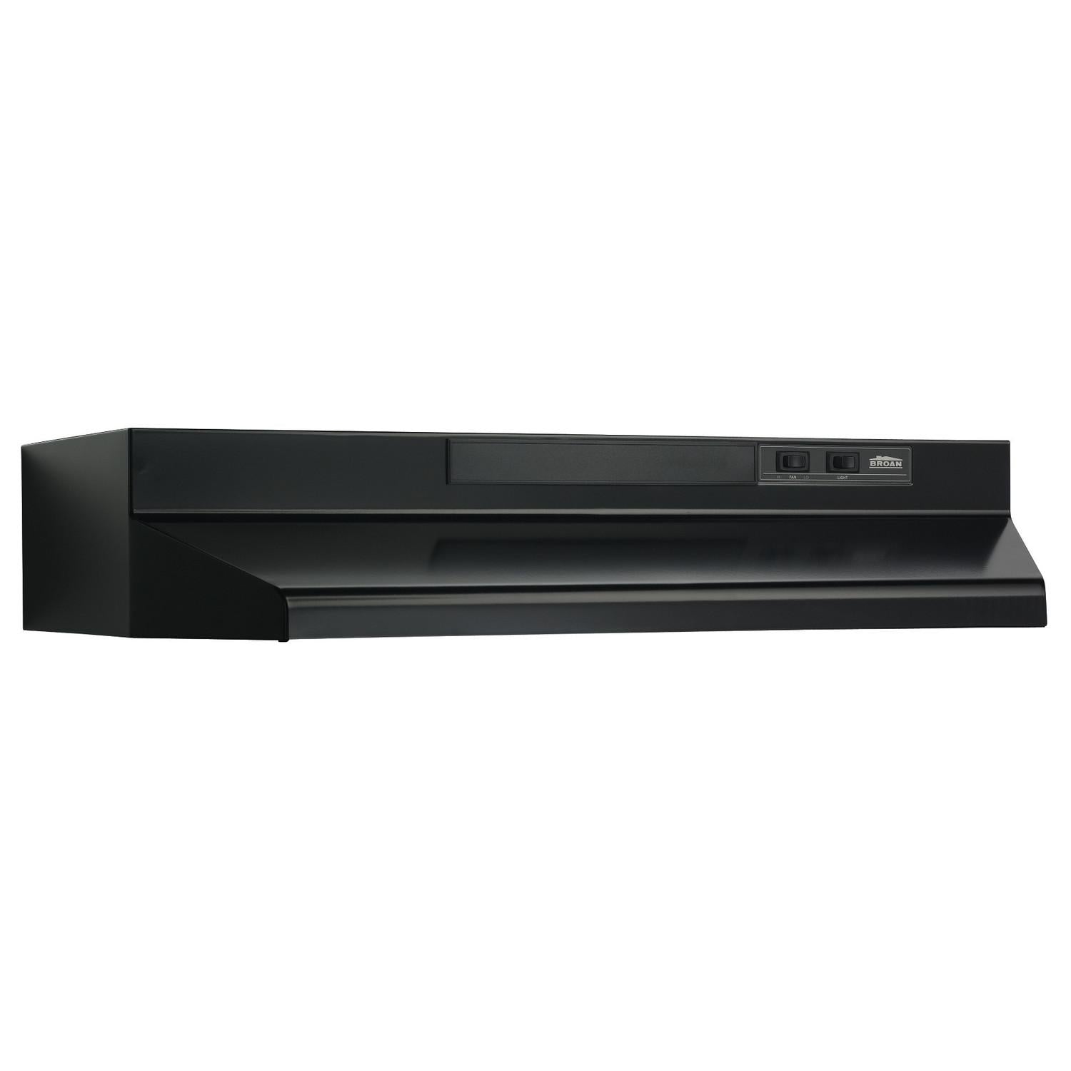 BROAN F403023 Broan(R) 30-Inch Convertible Under-Cabinet Range Hood, 230 Max Blower CFM, Black