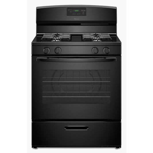 AMANA AGR5330BAB 30-inch Gas Range with Easy Touch Electronic Controls - Black