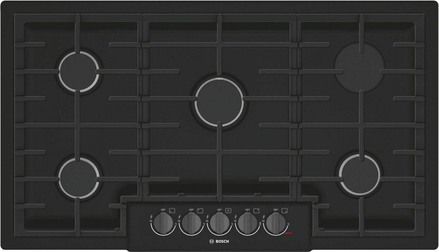 BOSCH NGM8646UC 800 Series Gas Cooktop 36'' Black NGM8646UC