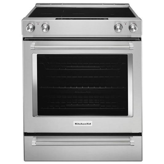 KITCHENAID KSEB900ESS 30-Inch 5-Element Electric Convection Slide-In Range with Baking Drawer