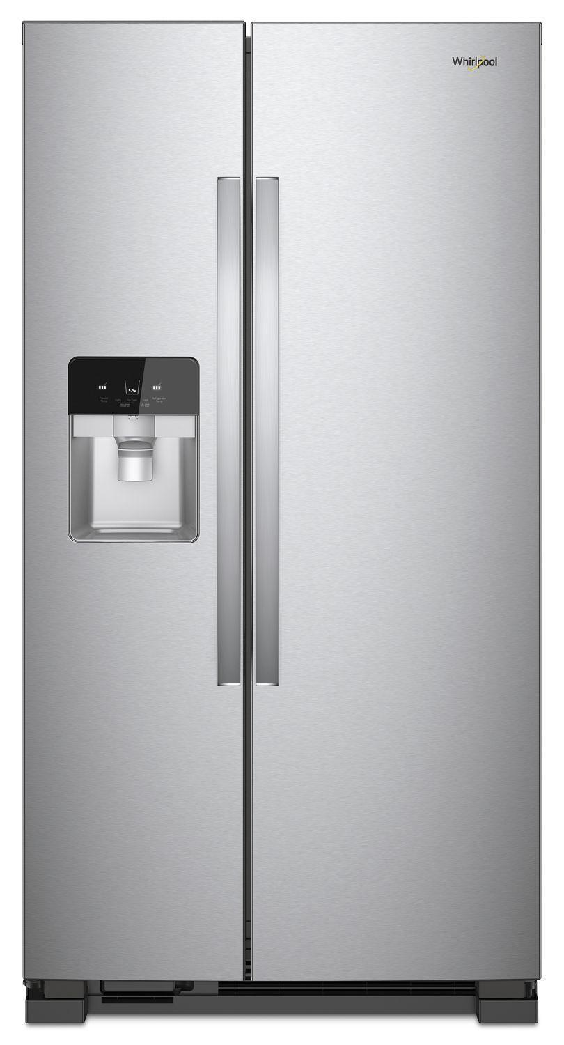 WHIRLPOOL WRS321SDHZ 33-inch Wide Side-by-Side Refrigerator - 21 cu. ft. - Fingerprint Resistant Stainless Steel