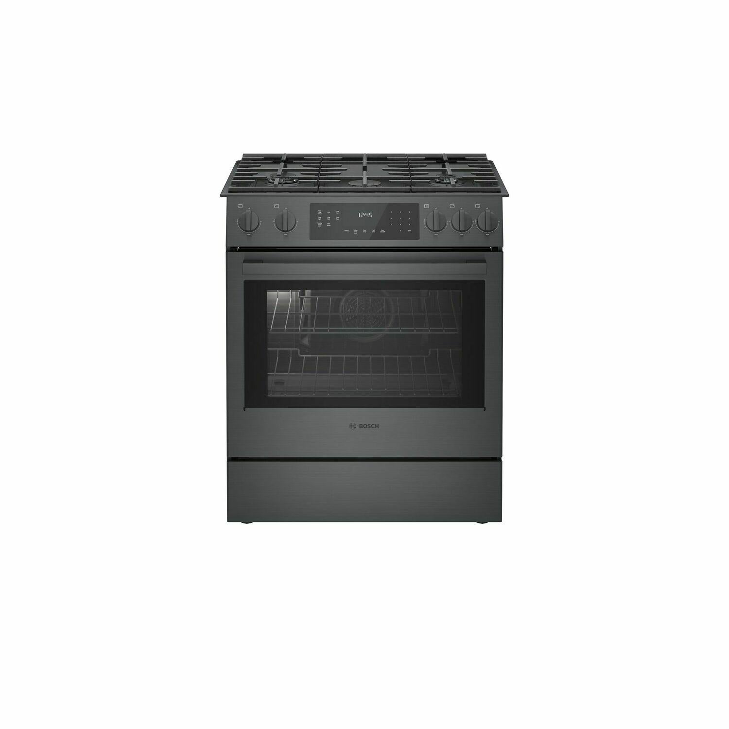 BOSCH HGI8046UC 800 Series Gas Slide-in Range 30'' Black Stainless Steel HGI8046UC