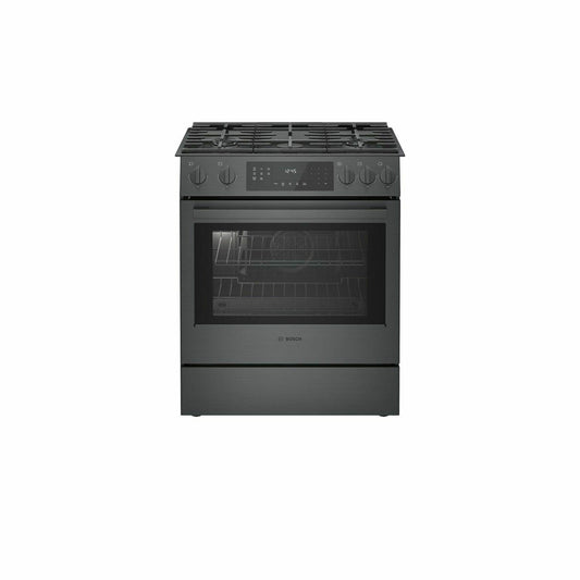BOSCH HGI8046UC 800 Series Gas Slide-in Range 30'' Black Stainless Steel HGI8046UC