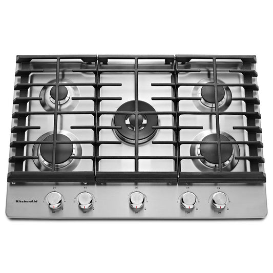 KITCHENAID KCGS550ESS 30" 5-Burner Gas Cooktop