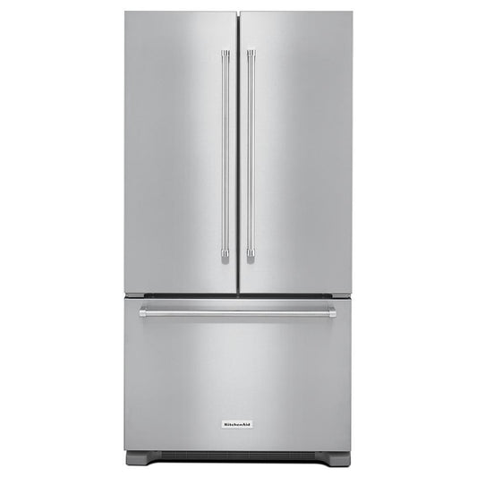 KITCHENAID KRFC302ESS 22 cu. ft. 36-Inch Width Counter Depth French Door Refrigerator with Interior Dispense